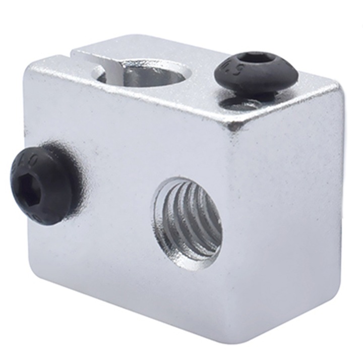 Bloc transfer termic, V6 Pentru Cap de Imprimanta 3D, Argintiu