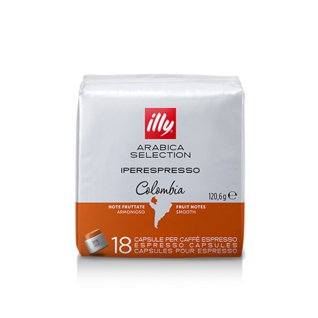 Kávékapszula ILLY Iperespresso Colombia, 100% Arabica, 200 g, 18 db 