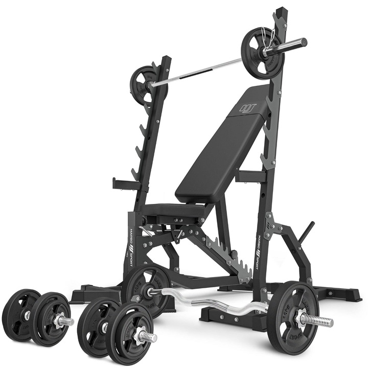 Set aparat multifunctional, Marbo Sport, 83 kg, Negru