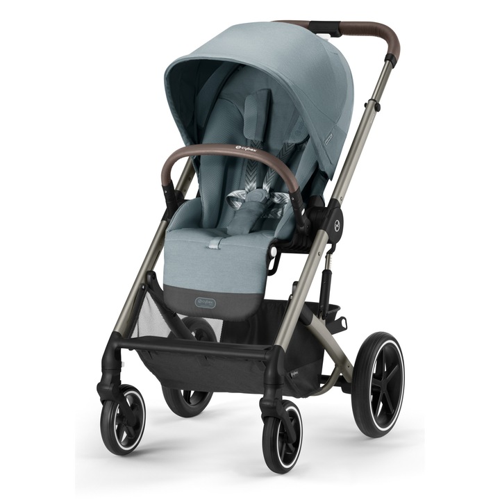 Carucior Cybex, Balios S Lux 3 in 1 TPE, Stormy Blue, cu scoica auto Cybex, Cloud G i-Size Plus