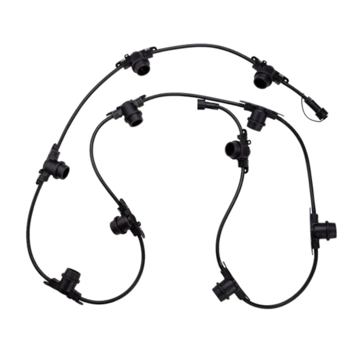 Ghirlanda Luminoasa Erste 4.5M 10 Becuri E14 Max 750W Interconectabila Negru