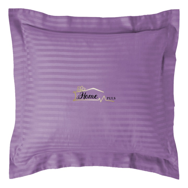 Damaszt párnahuzat polipamut csík 1 cm, 70 x 70 cm, Pucioasa, lila