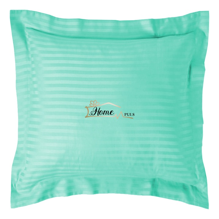 Damaszt párnahuzat polipamut csík 1 cm, 70 x 70 cm, Pucioasa, kék