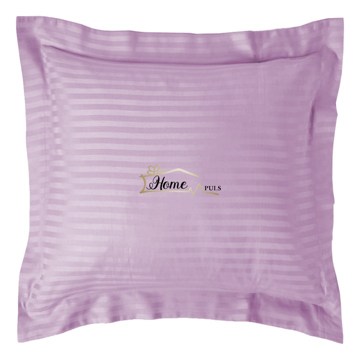 Damaszt párnahuzat polipamut csík 1 cm, 70 x 70 cm, Pucioasa, Lila