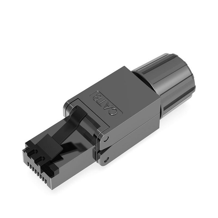 Mufa RJ45 ecranata Cat8 Conector Tool-less Modular, Autosertizare - eMAG.ro