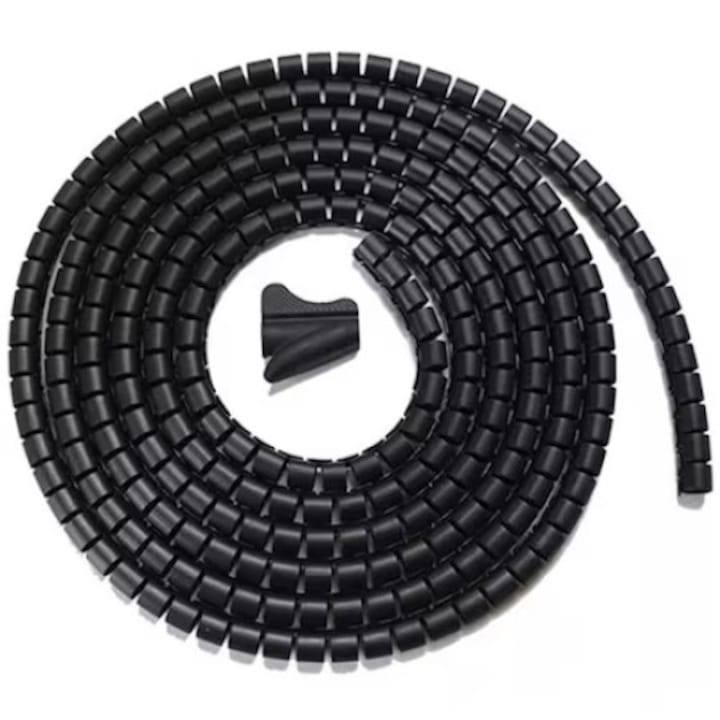 Kábelvédő és kábelrendező cső PHN Mag®, átmérő 22 mm, hossz 2 m, rugalmas, Kábelrendező, Fekete