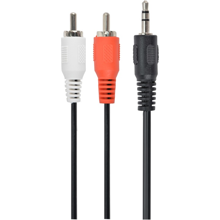 Аудио кабел Gembird стерео 3,5 мм жак към 2 x RCA, 5 м CCA-458-5M