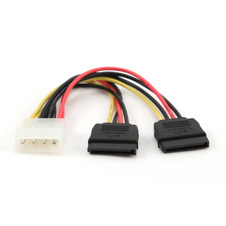 Cablu alimentare Gembird, adaptor Molex la 2 x S-ATA, 15cm, CC-SATA-PSY