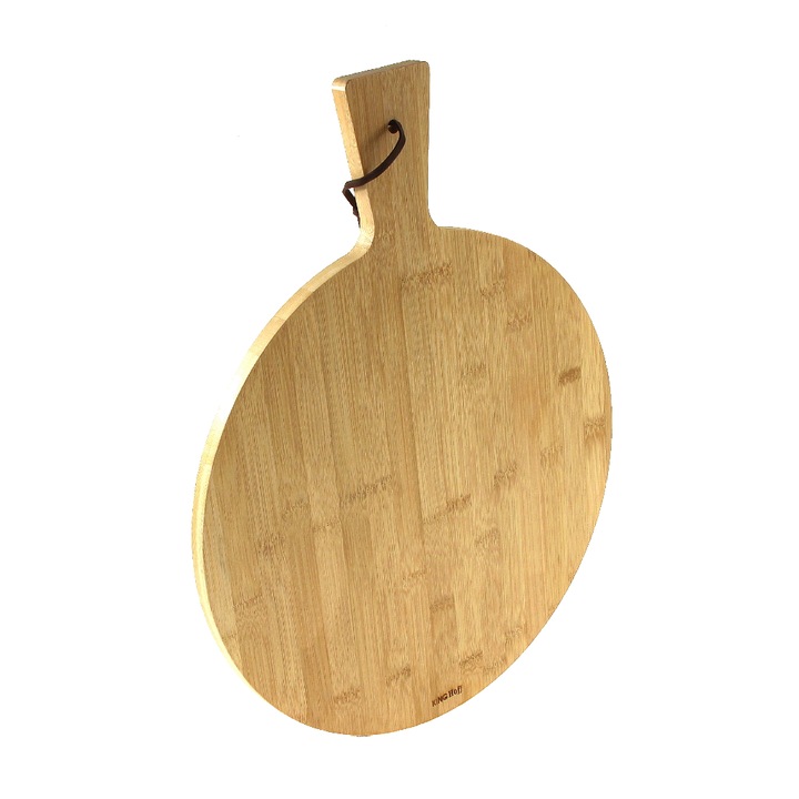 Tava pentru pizza, din bambus, 41 x 30 x 1,5 cm, KingHoff