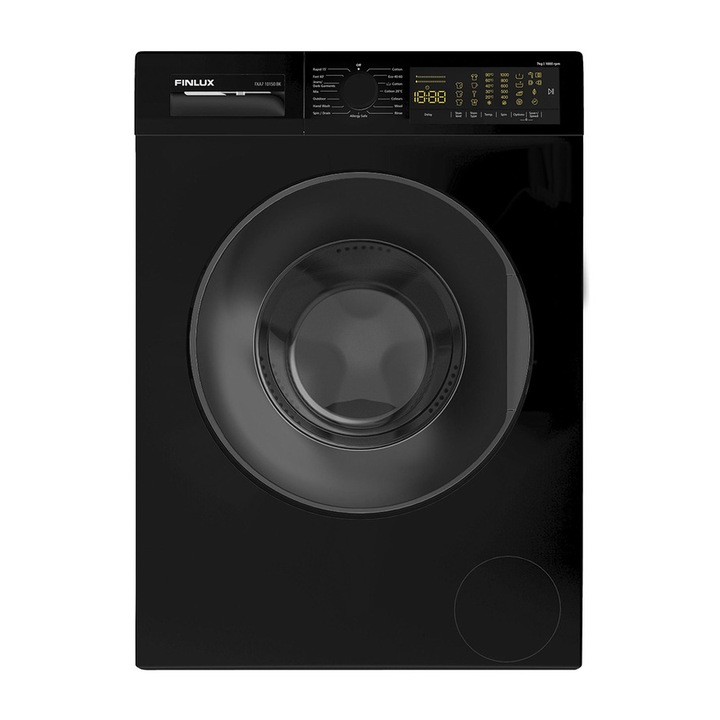 Masina de spalat rufe Finlux FXA7 10150 BK, capacitate 7 Kg, 1000 rpm, 15 programe, clasa D, neagra