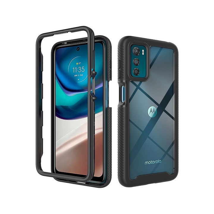 Husa pentru Motorola Moto G42 + Folie - Techsuit Defense360 Pro - Black