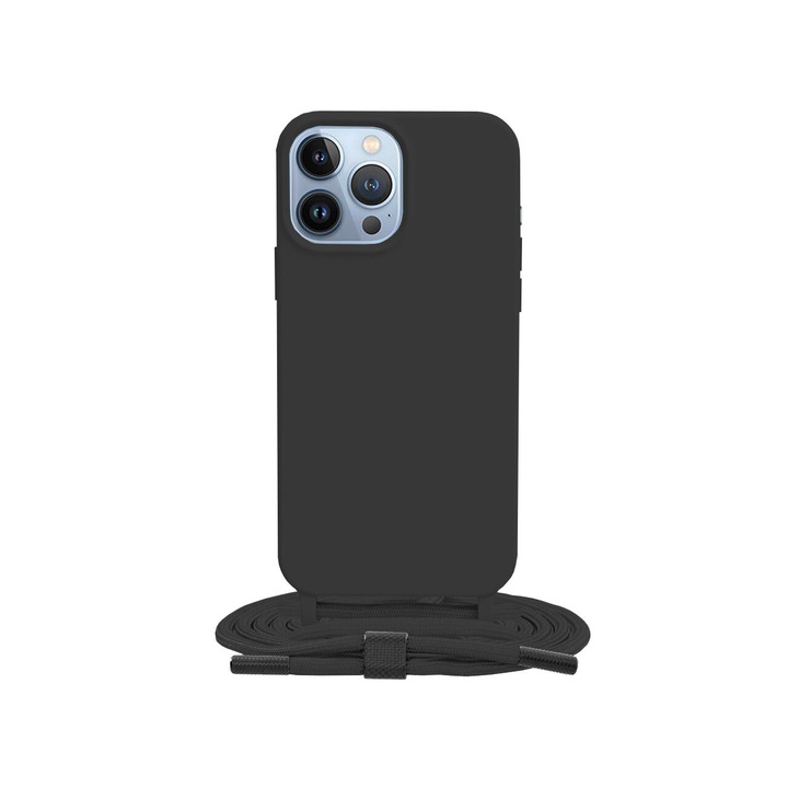 Tok, kompatibilis az iPhone 13 Pro Max Techsuit Crossbody Lanyard Black készülékkel