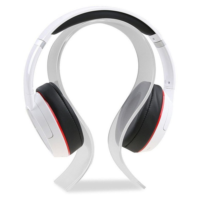 Minimalista PadForce® Head műanyag tartó fejhallgatóhoz kiállítás - Átlátszó