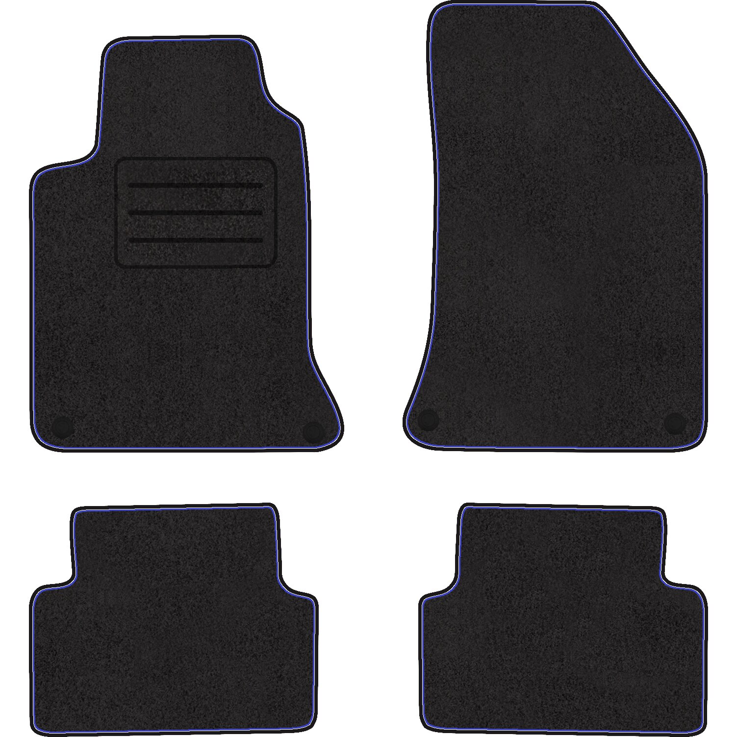 Tappetini Ecolux Renault Laguna II Velluto Nero 2 Pezzi Ecolux Per Renault Laguna II (2001-2007) - Set 2 Pezzi Tappetini Auto Velluto