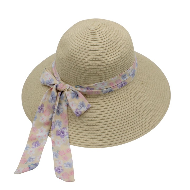 Palarie plaja dama nature funda floricele