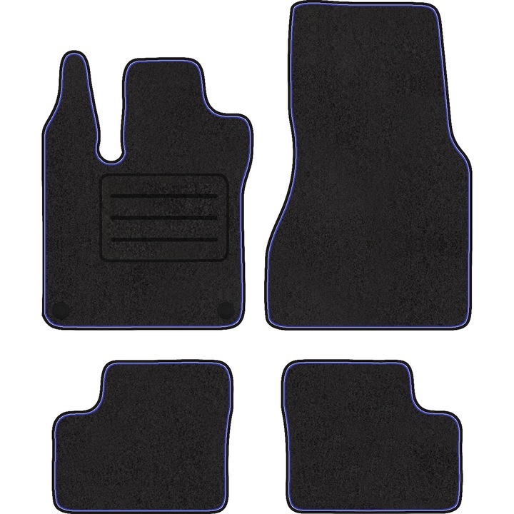 Set 4 covorase auto, Motohobby, SMART FORFOUR II VELUR ALBASTRU