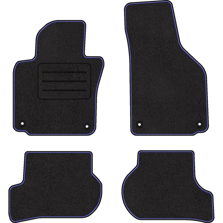 Set 4 covorase auto, Motohobby, VOLKSWAGEN SCIROCCO III (2008 - 2017) VELUR ALBASTRU