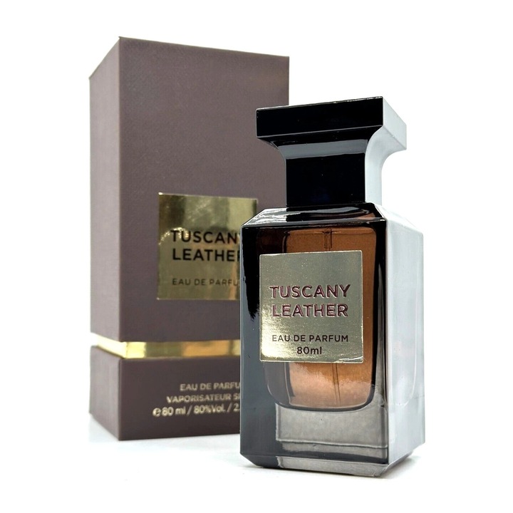 Eau de parfum, Fragrance World, Toscany Leather, unisex, 80 ml