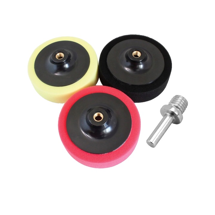 Комплект от 3 броя гъби за полиране, шлайфане, М14, 150 мм, Satra