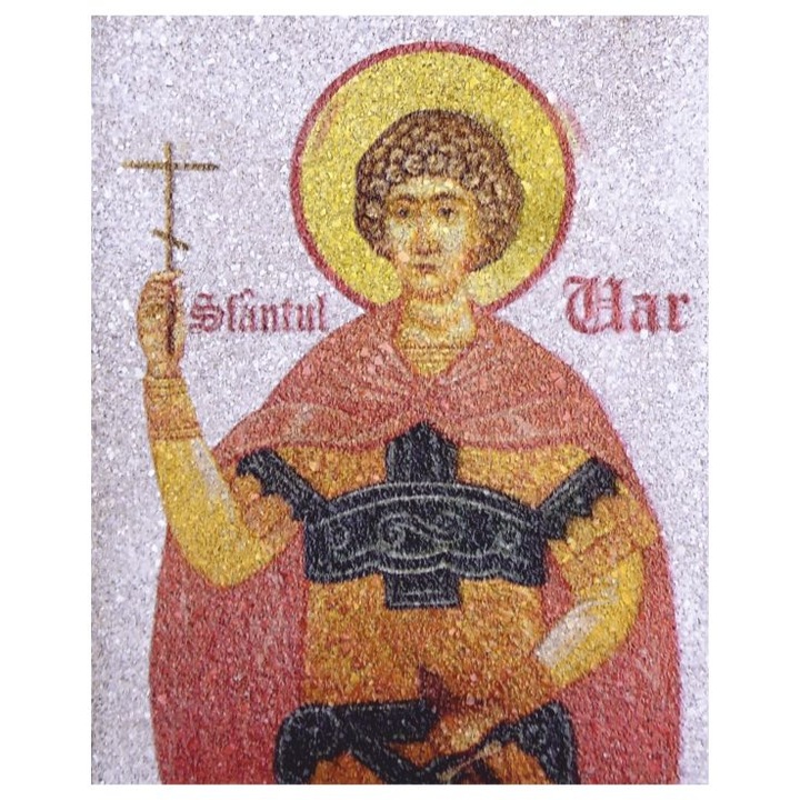 Icoana pe Coaja de Ou, Ecoart Movement, Sfantul Uar, sfant ocrotitor, vindecator, protector, patron, aparator si calauzitor