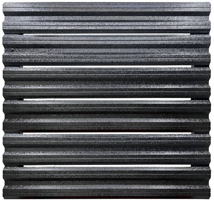 Set 25 buc, Sipca Metalica gard Simetrica, 80 x 11.5 cm, Negru de Noapte - Hi-Mat, Top Profil Sistem