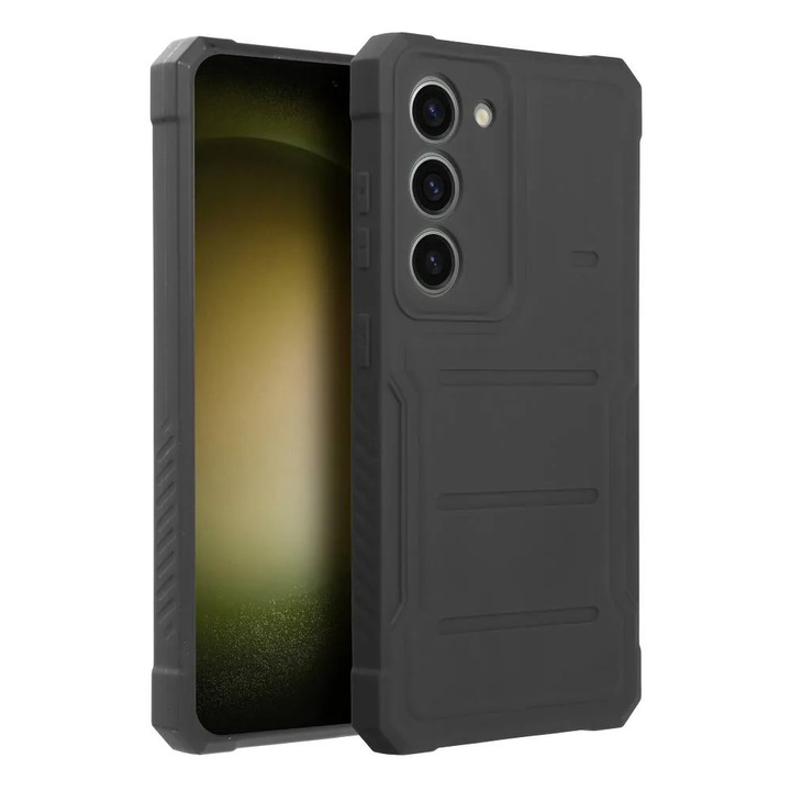 Калъф Daden® Heavy Duty за Samsung S23 Plus, гъвкав TPU, черен, ултра тънък, вътрешност от микрофибър