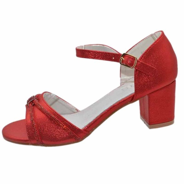 Sandale cu toc pentru fete MRS M1037-32, Rosu 97726