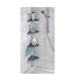 Etajera baie colt cu 4 polite, inaltime reglabila 78x265cm, aluminiu si plastic, negru si argintiu, Wenko Alu-Easy