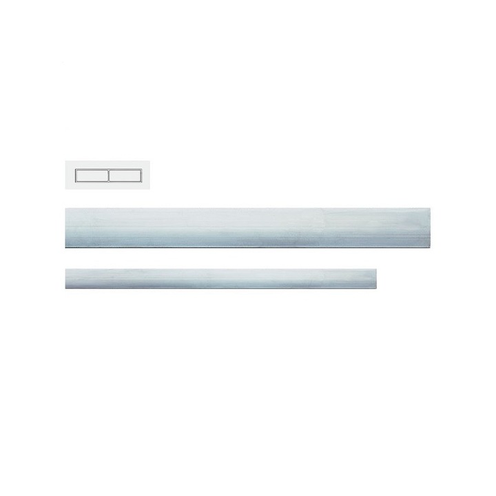 Dreptar de aluminiu fara manere BMI-689250 WL, lungime 2.0m, sectiune 100x18mm