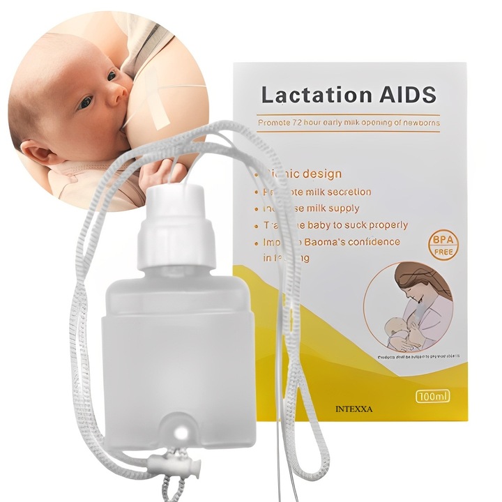 SNS Alaptare INTEXXA®, Sistem Suplimentar de Nutritie / Hranire, pt Stimularea Lactatiei Scazute, Hranire direct de la San, Renuntare la Biberon, Alimentatie suplimentara,, Alb