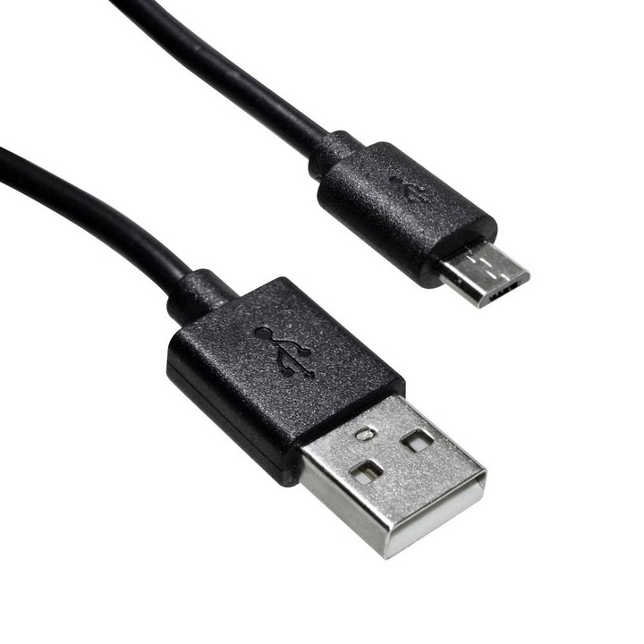Cablu de date Ancus HiConnect, Micro-Usb, 2.4A, 1m, Negru