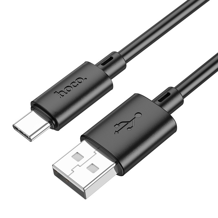 Cablu de date si incarcare Hoco X88, USB la USB-C, 3.0A, 1m, Negru