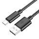 Cablu de date si incarcare Hoco X88, USB la USB-C, 3.0A, 1m, Negru