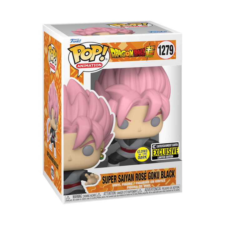 Figurina Funko POP! Animation, Dragon Ball Z Super - Super Saiyan Rose Goku Black (Glow in the dark)