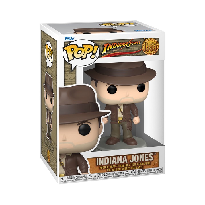 Фигурка Funko POP! Indiana Jones: Raiders of the Lost Ark - Indiana Jones with jacket (Bobble-Head)