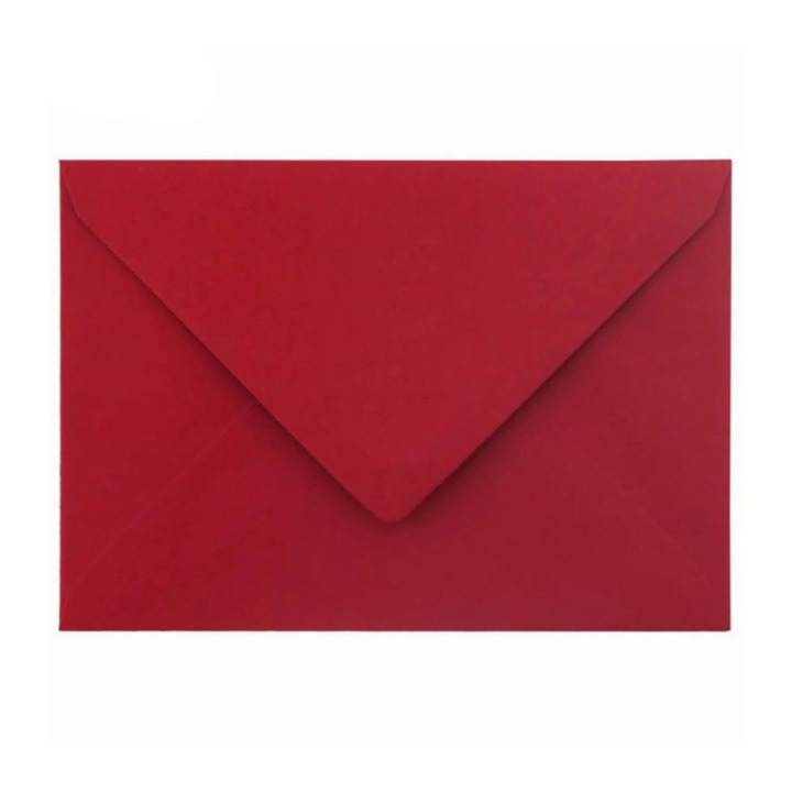Plic Color C6 Gumat Daco, Dimensiuni 162x114 mm, Culoare Rosu Pastel, 25 Buc/Set