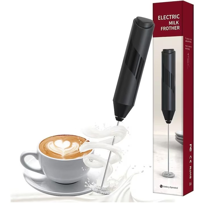 Mixer pentru spuma de lapte, cafea, maioneza, oua, caffe latte, ciocolata calda, cappuccino, 35 x 224mm
