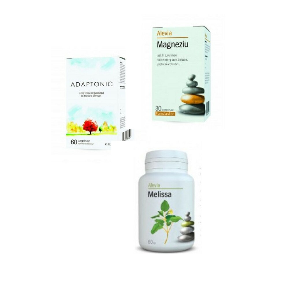 Formula Antistres Pachet 3 Flacoane - Adaptonic+Melissa+Magneziu Citrat