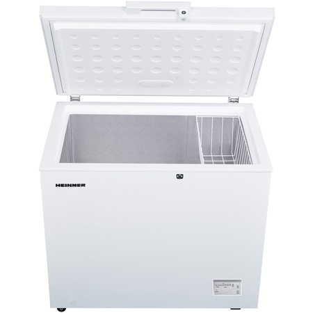 Lada frigorifica Heinner HCF-246CNHE++, 246 l, Clasa E, Compresor inverter, Control electronic, Iluminare LED, Functionalitate frigider, Alb