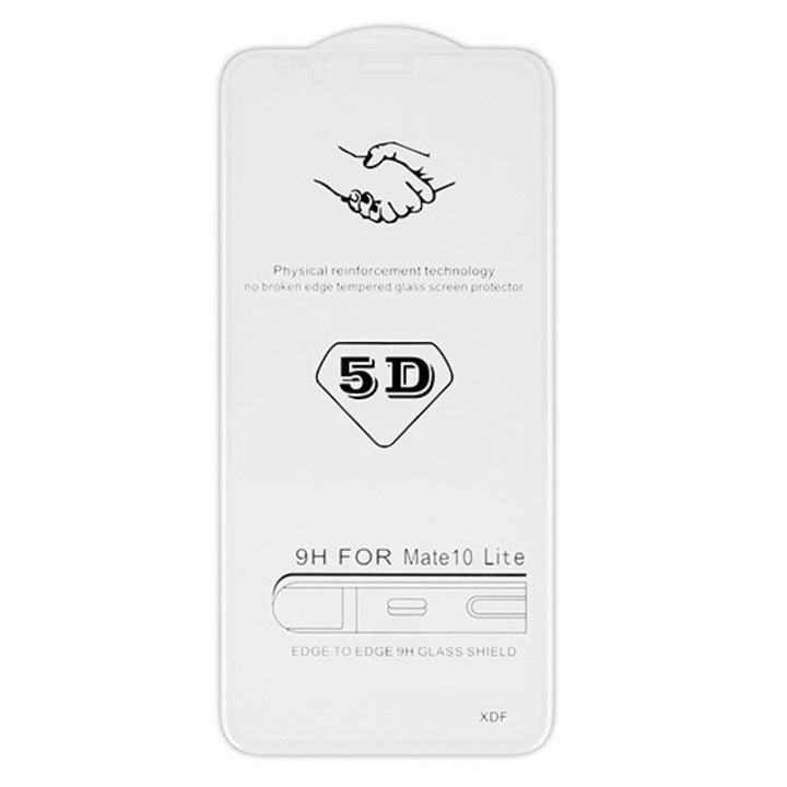 Apple iPhone X / XS / 11 Pro, Kijelzővédő fólia, ütésálló fólia (az íves részre is!), Tempered Glass (edzett üveg), Clear (65853)