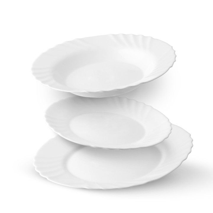 CoK Nilo étkészlet, opál, 18 db