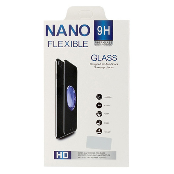 Apple iPhone X / XS / 11 Pro, Kijelzővédő fólia, ütésálló fólia, Tempered Glass (edzett üveg), Nano Flexi Glass, Clear (67786)