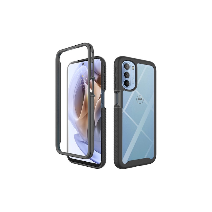 A burkolat kompatibilis a Motorola Moto G31 / Moto G41 védőfóliával, Techsuit Defense360 Pro Black