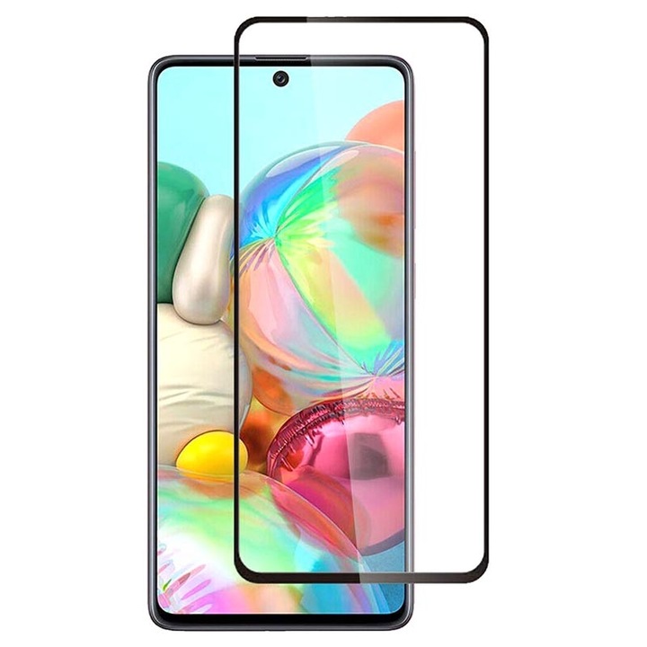 Folie de protectie tempered glass pentru Xiaomi Redmi 10C / 12C / Poco C40 full glue negru