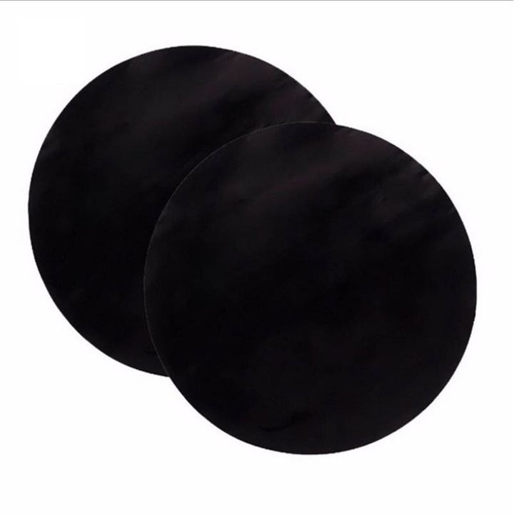 Set 2 covorase gratar, Fibra de sticla/Teflon, 40 x 40 cm, Negru