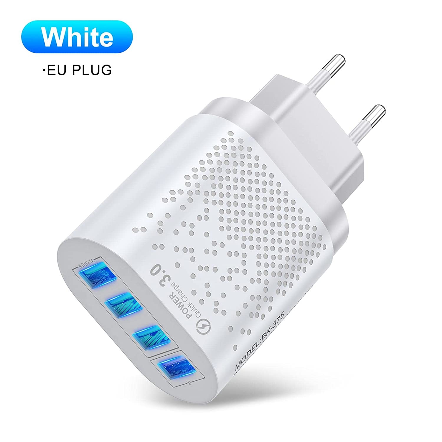 USB зарядно устройство с 4 порта за бързо зареждане и множество защити ...