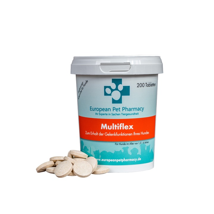 Minerale pentru caini, European Pet Pharmacy, Multiflex, 1.5-6 ani, 200 tablete