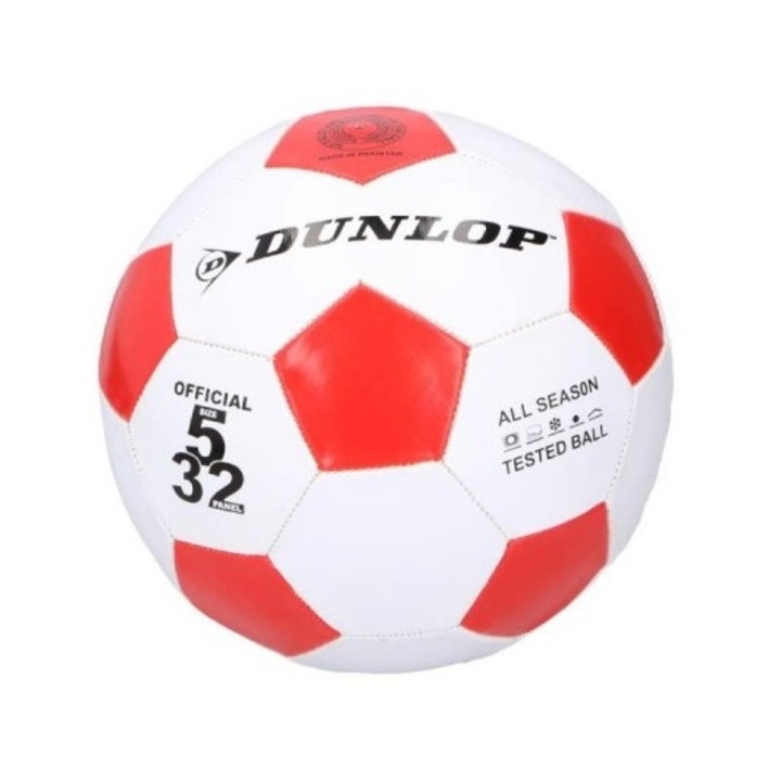 Dunlop focilabda piros/fehér, 5-ös méret, 23 cm átmérő