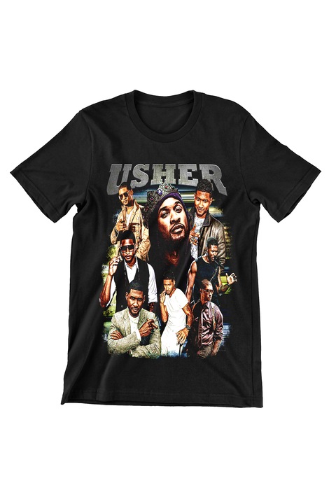 Мъжка тениска, Prestige-Boutique, Hip-Hop, Usher, черна, XL