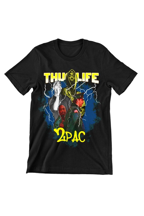 Мъжка тениска, Prestige-Boutique, Hip-Hop, Thug life 2pac, черна, M